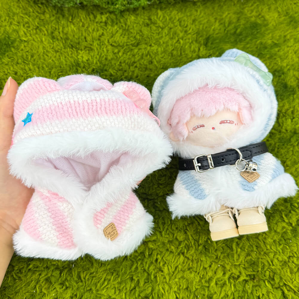 niannyyhouse 10cm-15cm Plush Doll Clothes Starry Shawl with Collar Sof