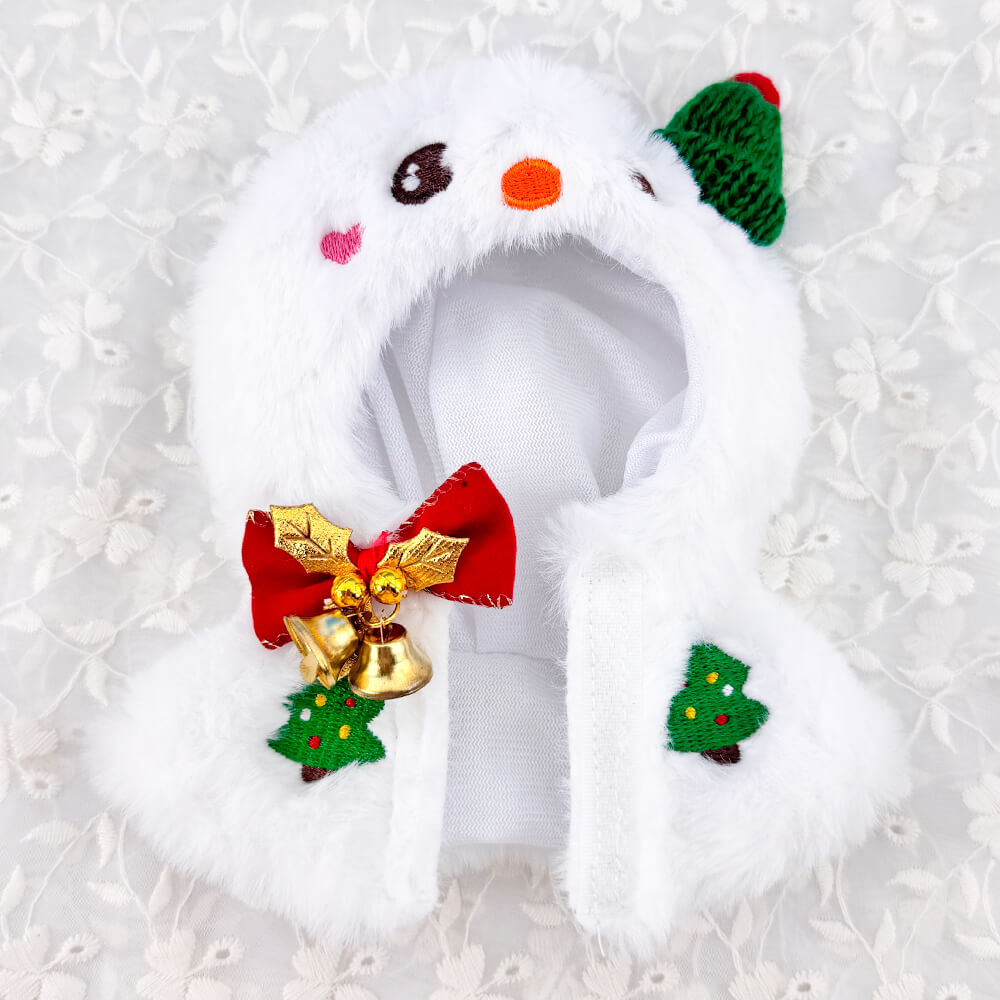 niannyyhouse 10cm 15cm Plush Doll Christmas Capelet Shawl (Snowman & Reindeer) - Detail Showcase 7 | niannyyhouse