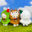 niannyyhouse 10cm 15cm Plush Doll Christmas Capelet Shawl (Snowman & Reindeer) - Detail Showcase 8 | niannyyhouse