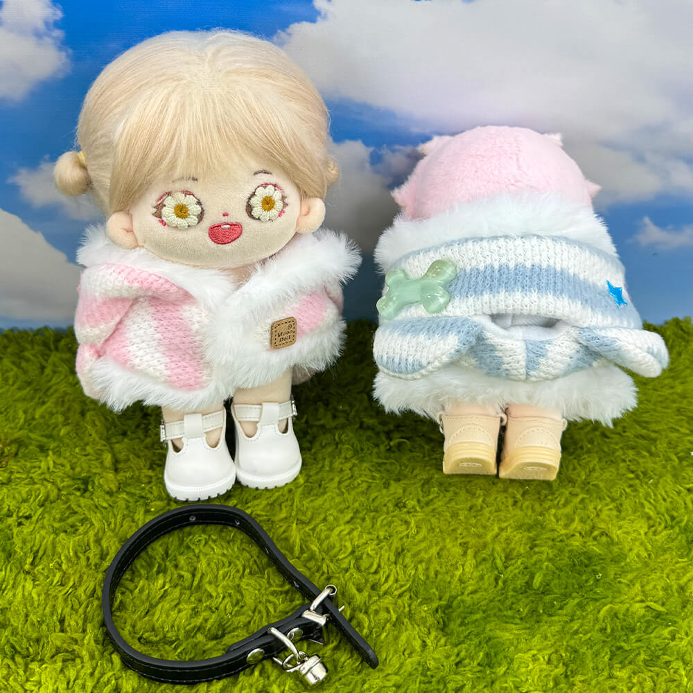 niannyyhouse 10cm-15cm Plush Doll Clothes Starry Shawl with Collar Sof