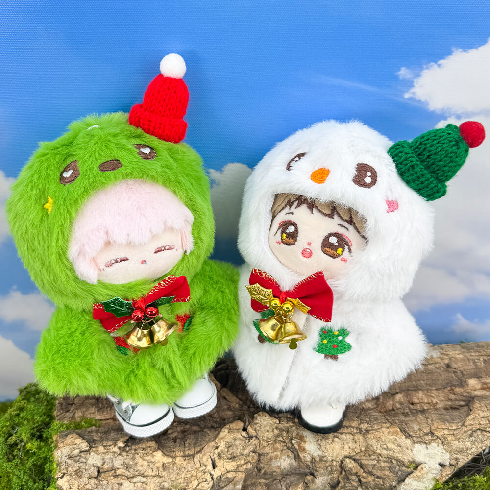 niannyyhouse 10cm 15cm Plush Doll Christmas Capelet Shawl (Snowman & Reindeer) - Detail Showcase 9 | niannyyhouse