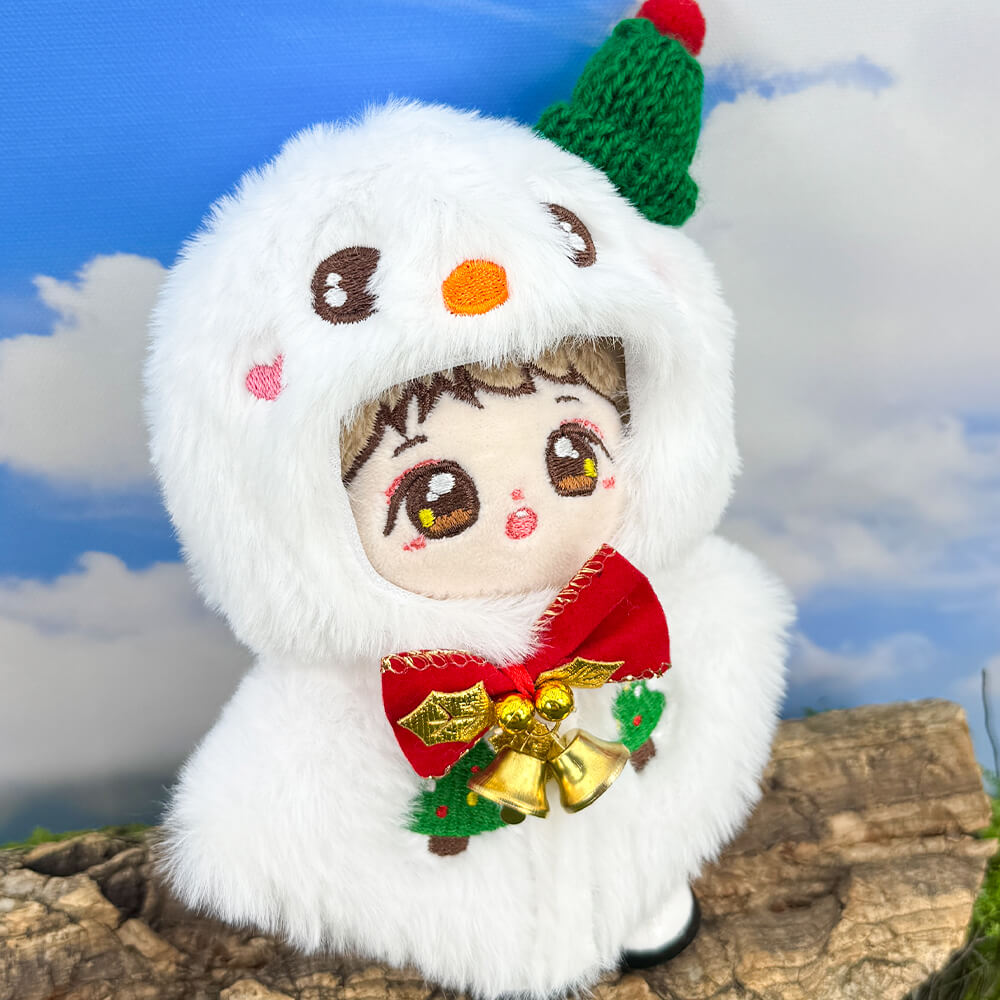 niannyyhouse 10cm 15cm Plush Doll Christmas Capelet Shawl (Snowman & Reindeer) - Detail Showcase 10 | niannyyhouse
