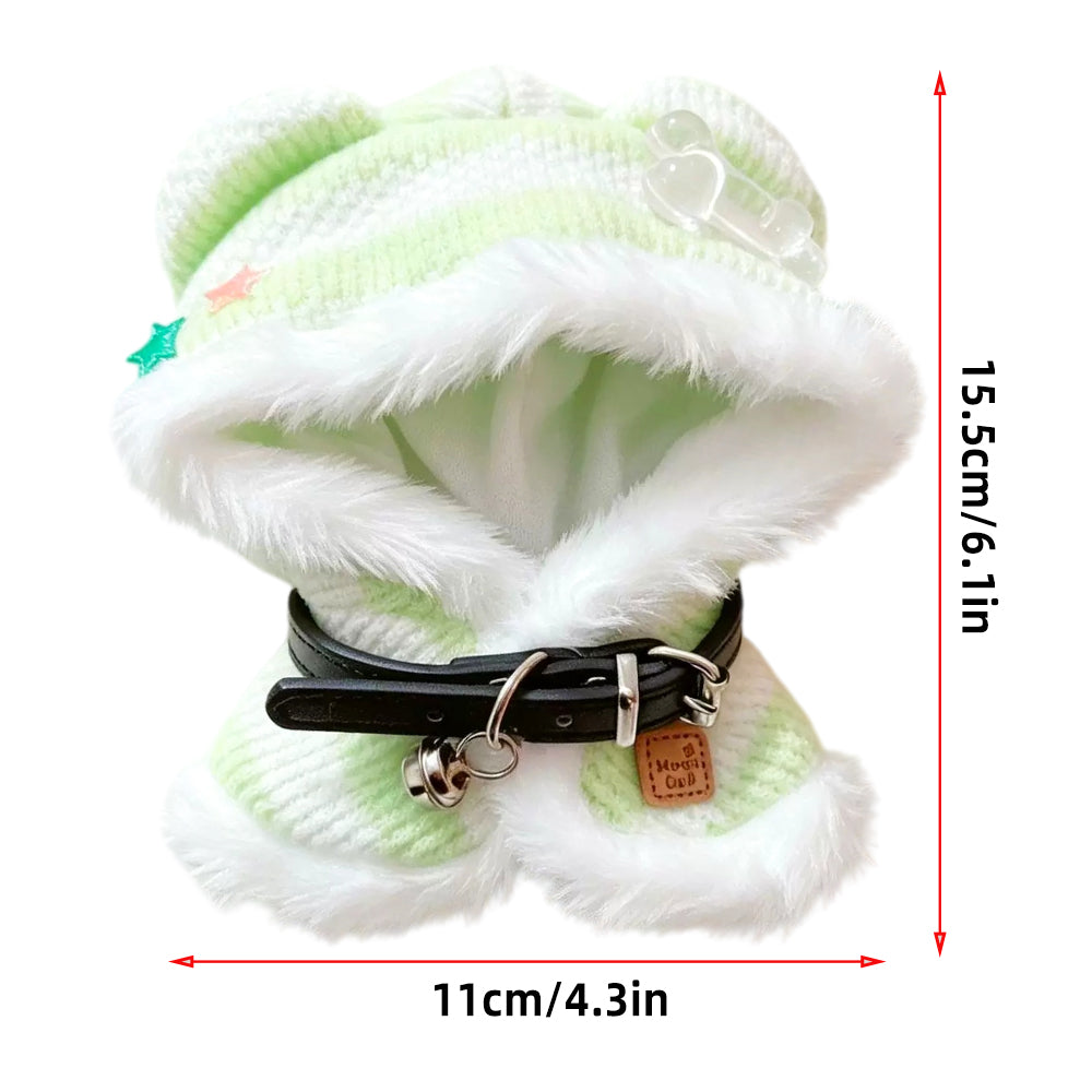 niannyyhouse 10cm-15cm Plush Doll Clothes Starry Shawl with Collar Sof