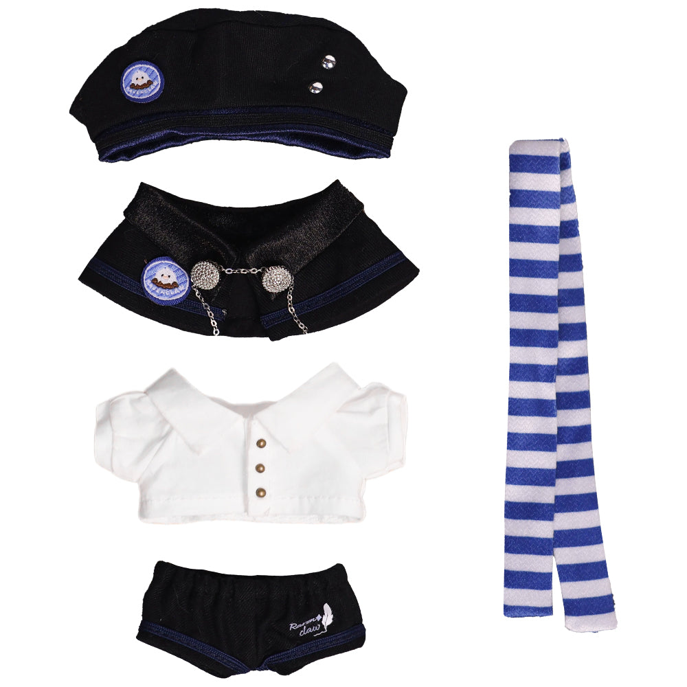 Plush Doll Clothes Magic School Style Set 10-15cm | Hat & Cloak Included, Shirt Pants & Scarf, Soft Stuffed Animal, Dress Up Accessories - photo 3 of 14