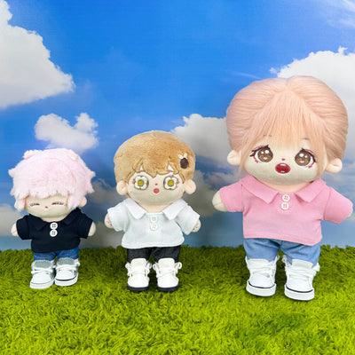 niannyyhouse 10cm 15cm 20cm Plush Doll Clothes Collared Shirt Soft Stuffed Animal Dress Up Accessories - view 2