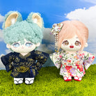 Kimono Plush Doll Clothes Set for 10-15cm & 20cm Dolls – Yukata, Belt & Shoes – main product image