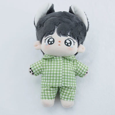 niannyyhouse 10cm 15cm 20cm Plush Doll Clothes Shirt Pants Multi-color Plaid Pajama Set Doll Dressup - view 2