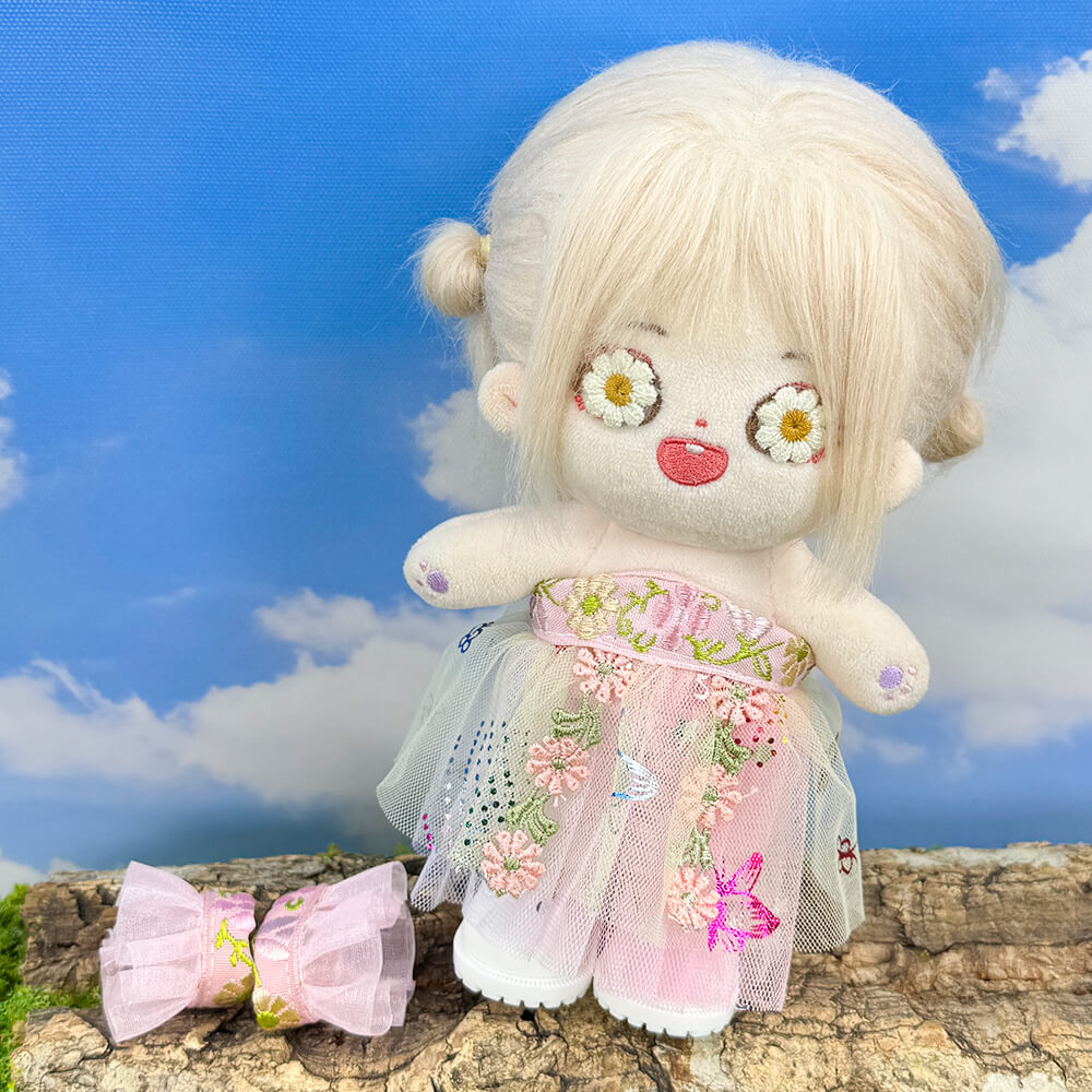 niannyyhouse 10cm 15cm 20cm Plush Doll Clothes Floral Print Traditiona