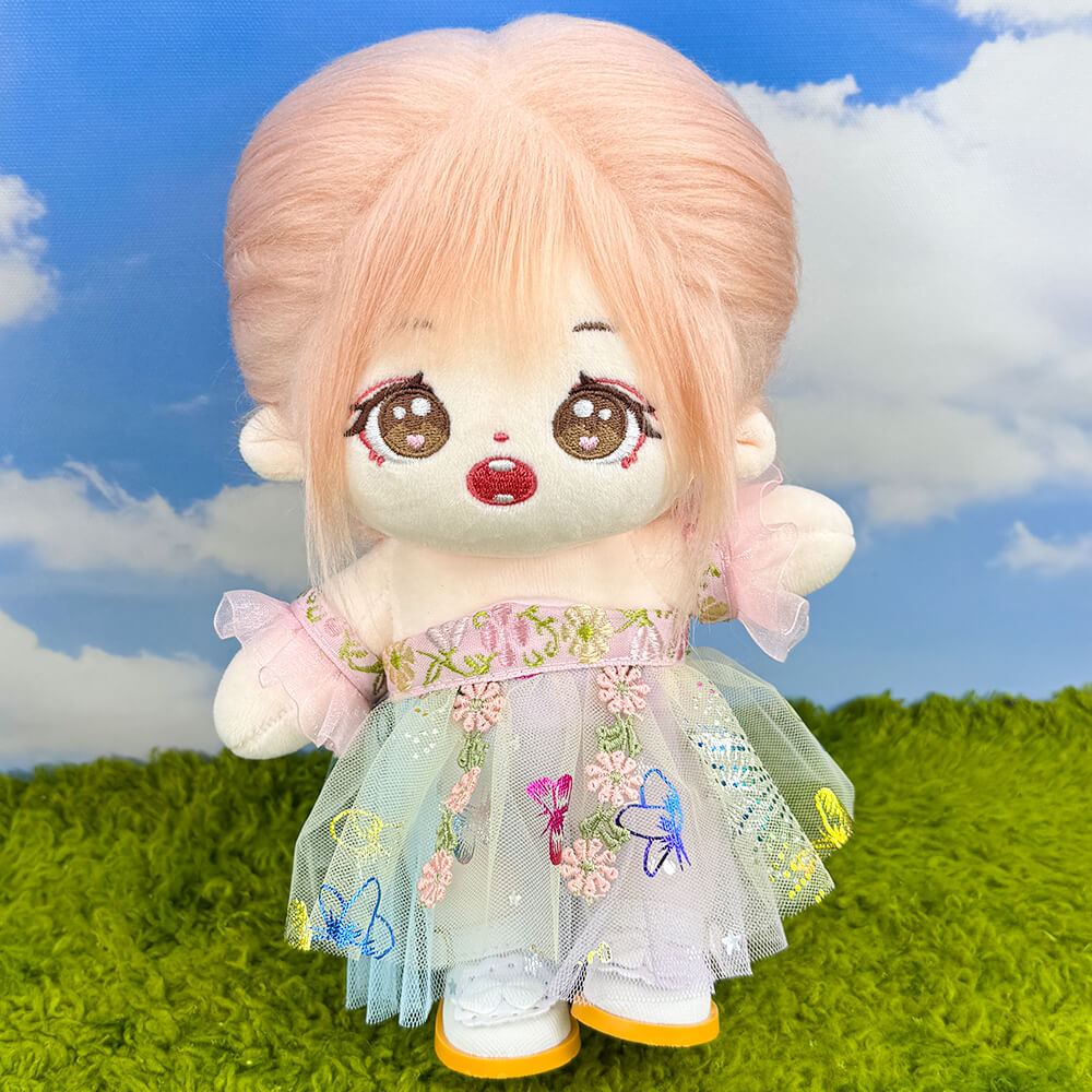 niannyyhouse 10cm 15cm 20cm Plush Doll Clothes Floral Print Traditiona
