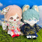 Kimono Plush Doll Clothes Set for 10-15cm & 20cm Dolls – Yukata, Belt & Shoes – product image 6 of 11