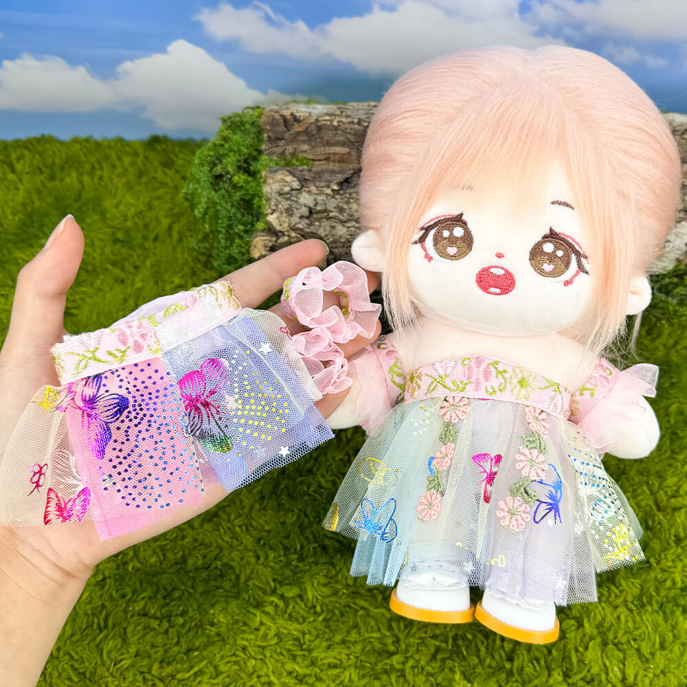 niannyyhouse 10cm 15cm 20cm Plush Doll Clothes Floral Print Traditiona