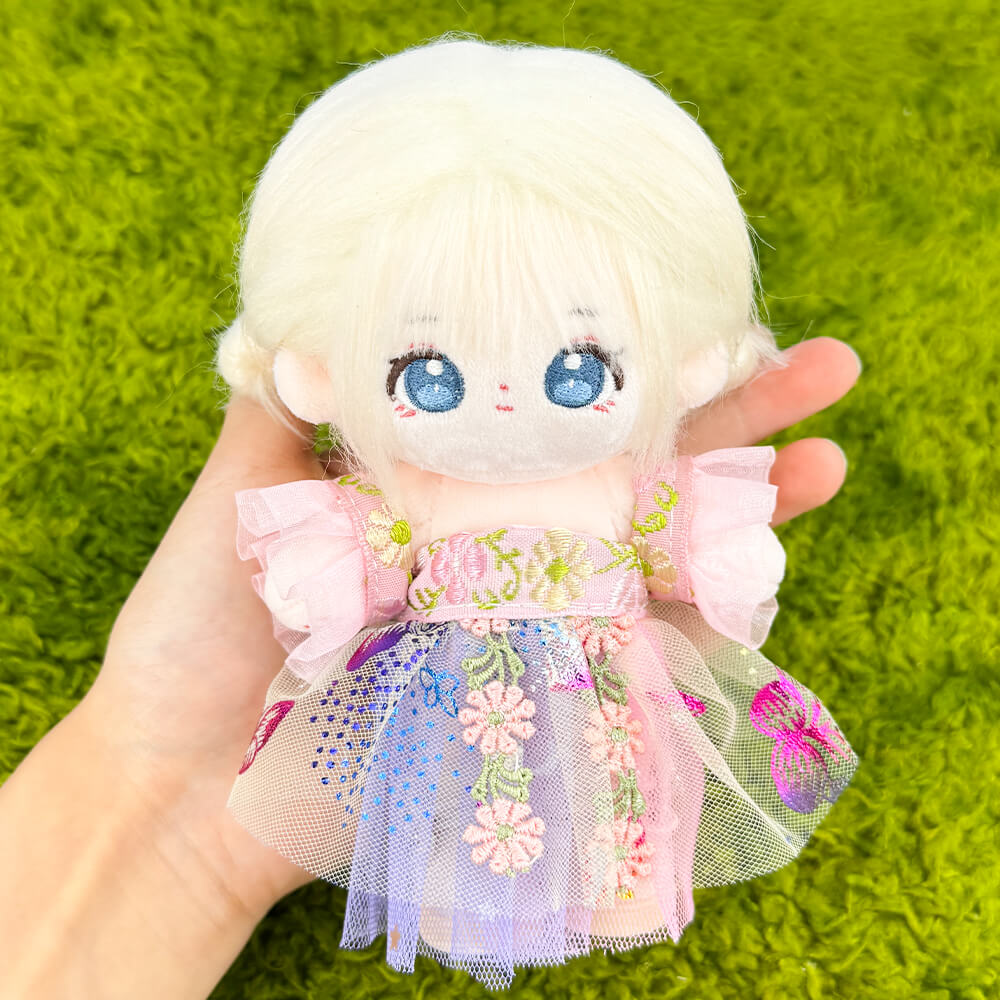 niannyyhouse 10cm 15cm 20cm Plush Doll Clothes Floral Print Traditiona