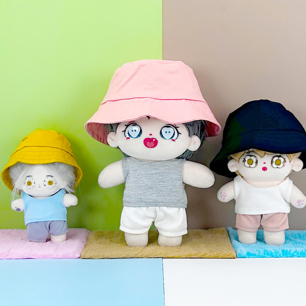 Fisherman's Hat for 10cm 15cm 20cm Plush Doll – Solid Color | 10 Colors - Main Product Image