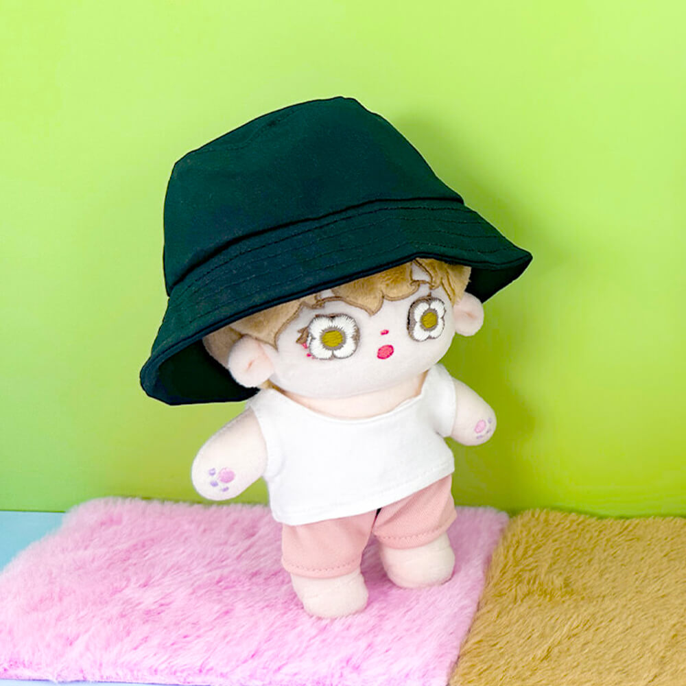 Fisherman's Hat for 10cm 15cm 20cm Plush Doll – Solid Color | 10 Colors - Detail Image 5 of 15