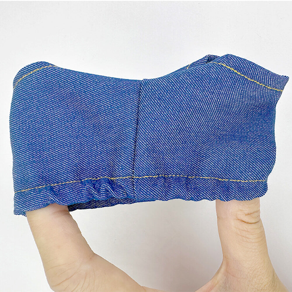 Solid Color Jeans for 10cm 15cm 20cm Plush Doll – Style A Straight / Style B Rolled Cuff | 4 Colours - Detail Image 16 of 16