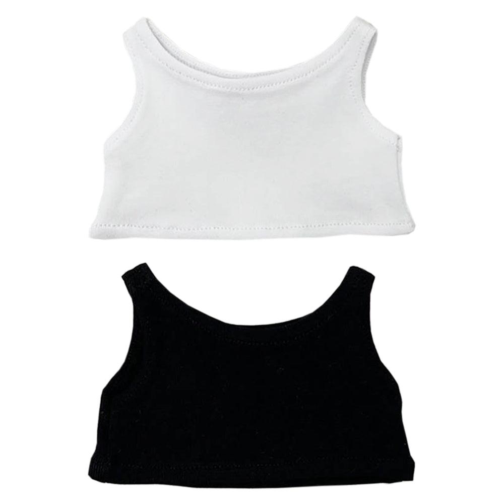 Solid Color Vest Set for 10cm 15cm 20cm Plush Doll – 2 Tank Tops
