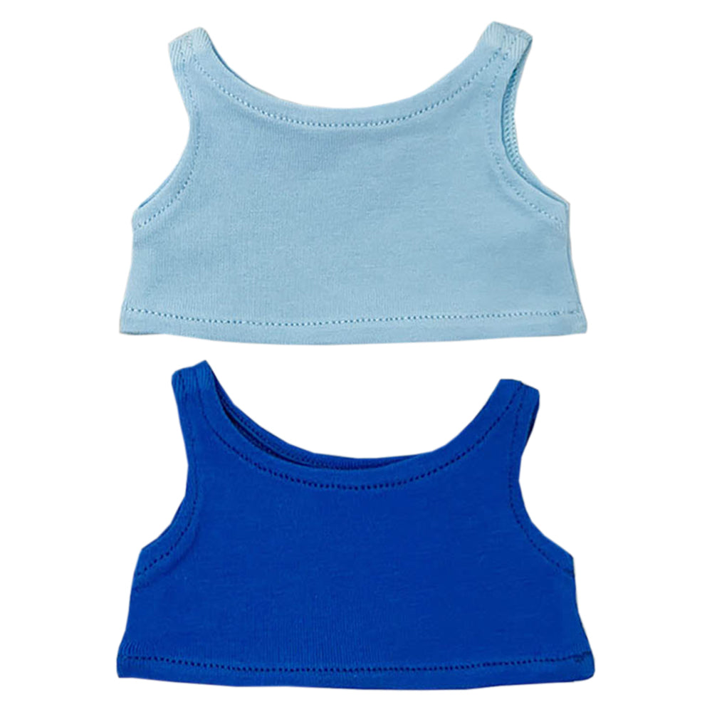 Solid Color Vest Set for 10cm 15cm 20cm Plush Doll – 2 Tank Tops