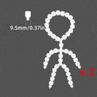 2PCs Movable Skeleton Figure Frame Full Body Model DIY Plush Toy Making Accessories - 15cm / B - niannyyhouse