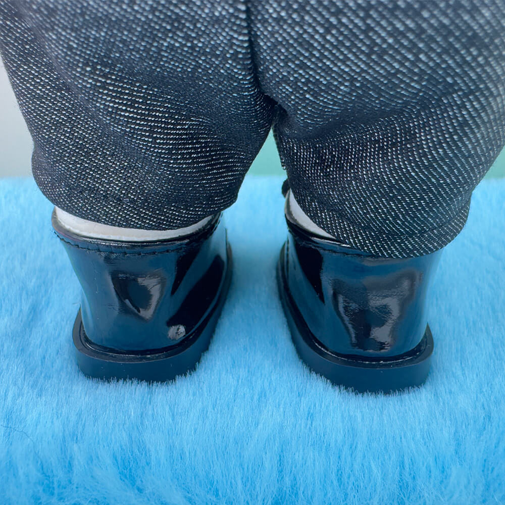Leather Shoes for 15cm 20cm Plush Doll - 4 Colors | Stand-Friendly Design