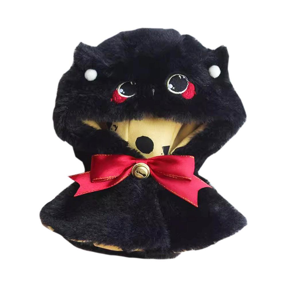 niannyyhouse 10cm 20cm Plush Doll Clothes Black Cloak Cape Doll Dressu