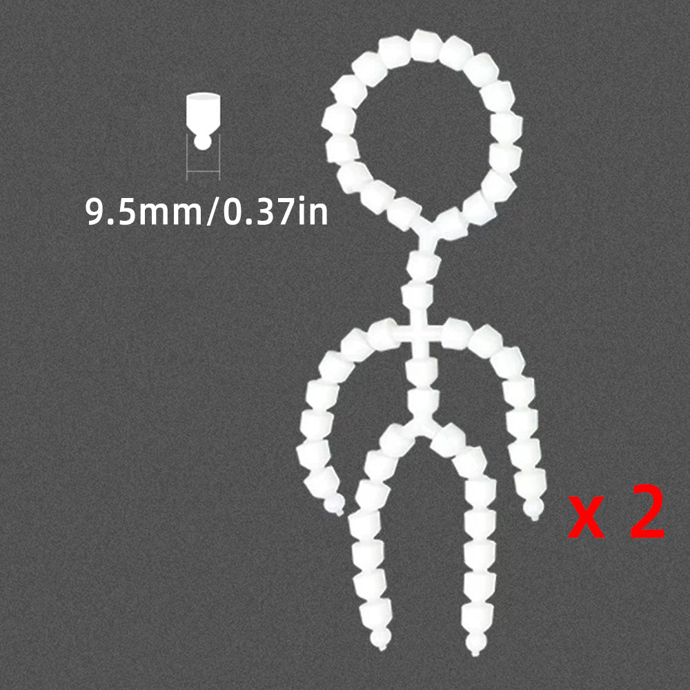 2PCs Movable Skeleton Figure Frame Full Body Model DIY Plush Toy Making Accessories - 20cm / B - niannyyhouse