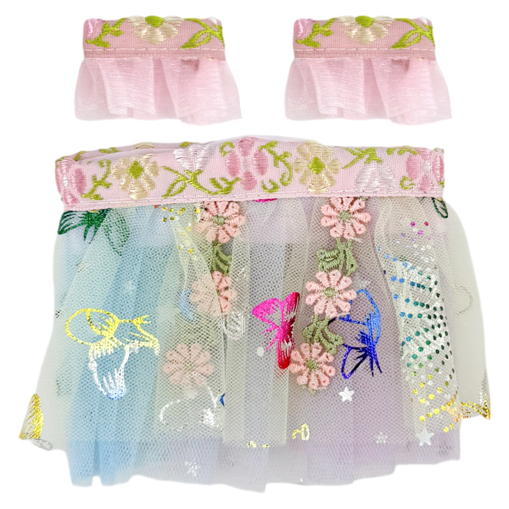 niannyyhouse 10cm 15cm 20cm Plush Doll Clothes Floral Print Traditiona