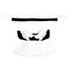 Simple Maid Uniform Set for 20cm Plush Doll - 3-Piece with Apron - Black - niannyyhouse