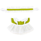 Simple Maid Uniform Set for 20cm Plush Doll - 3-Piece with Apron - Green - niannyyhouse
