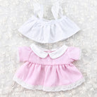 Simple Maid Uniform Set for 20cm Plush Doll - 3-Piece with Apron - Detail View 9 - niannyyhouse