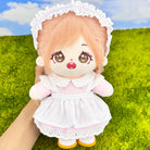 Simple Maid Uniform Set for 20cm Plush Doll - 3-Piece with Apron - Detail View 5 - niannyyhouse