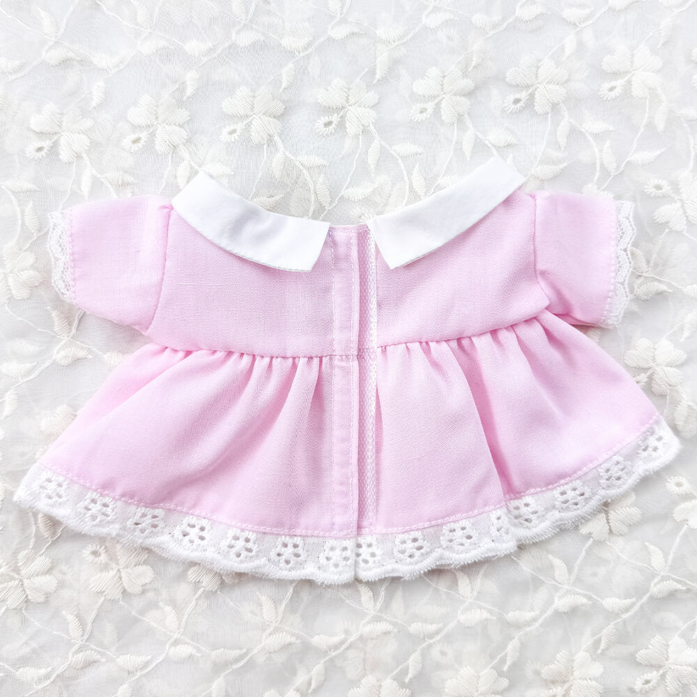 Simple Maid Uniform Set for 20cm Plush Doll - 3-Piece with Apron - Detail View 10 - niannyyhouse