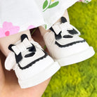 Heart Shaped Bow Leather Shoes for 20cm Plush Doll - 5.5cm Stand-Friendly doll clothes