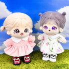 Heart Shaped Bow Leather Shoes for 20cm Plush Doll - 5.5cm Stand-Friendly doll clothes