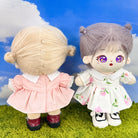 Heart Shaped Bow Leather Shoes for 20cm Plush Doll - 5.5cm Stand-Friendly doll clothes