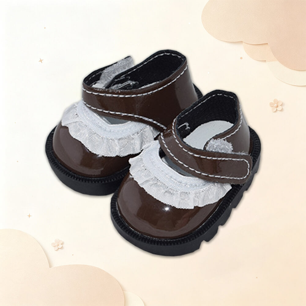 Lace Leather Shoes for 20cm Plush Doll - 5 Colors