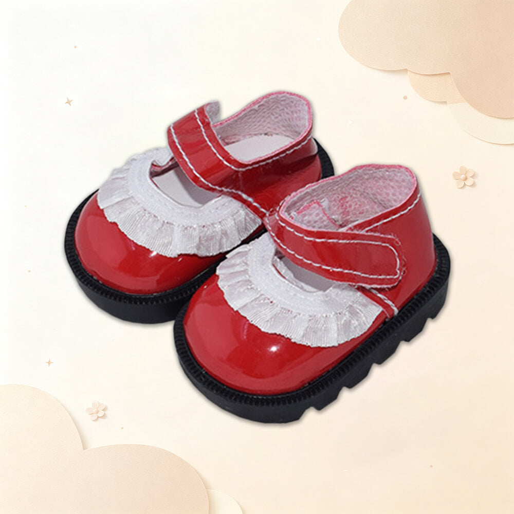 Lace Leather Shoes for 20cm Plush Doll - 5 Colors