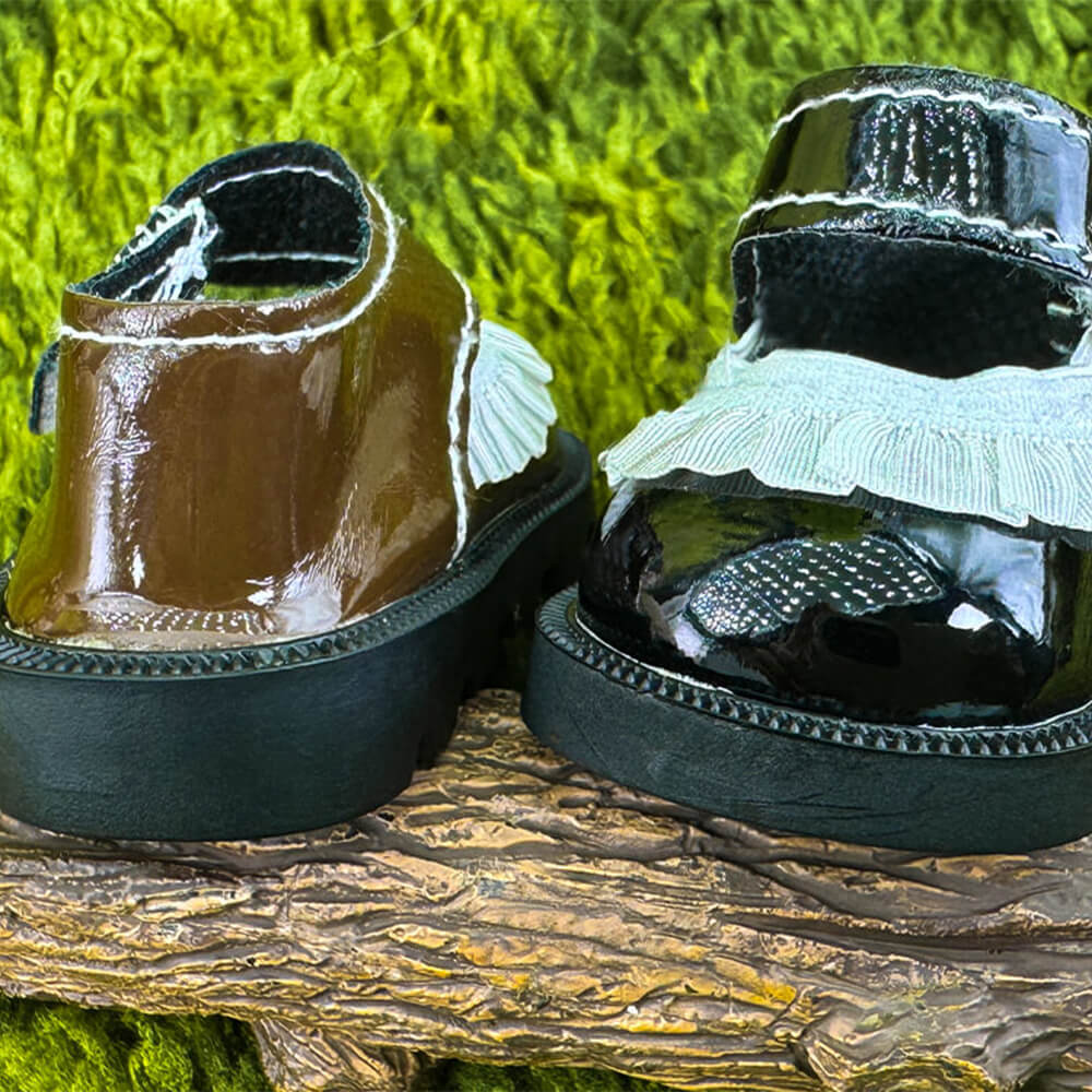 Lace Leather Shoes for 20cm Plush Doll - 5 Colors