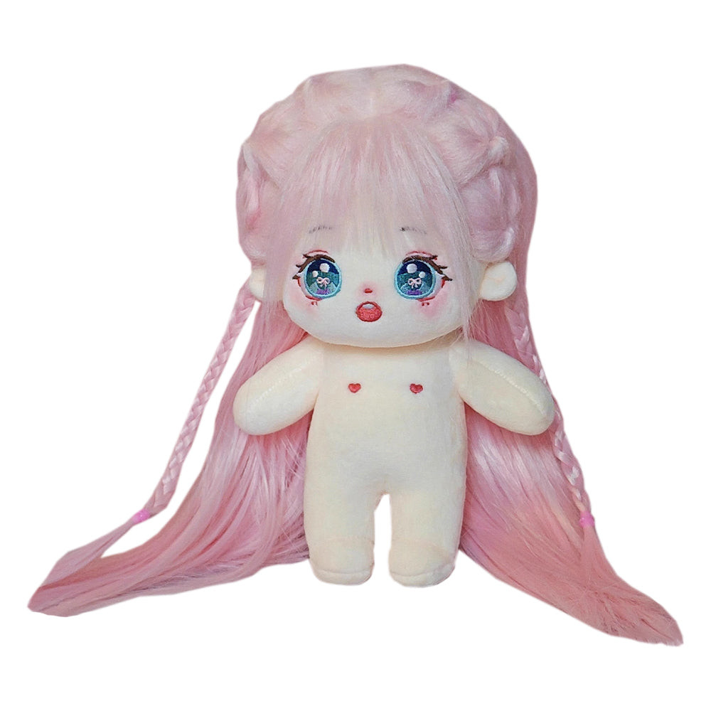 20cm Girl Doll Body - Long Hair (Orange/Green/Black/Pink