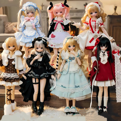 niannyyhouse BJD Blind Box 1/6 Scale Action Figure with Clothes, Hair Weekly Girls Series, Collectible Ornaments, Dress-Up, Articulated Mini Figure