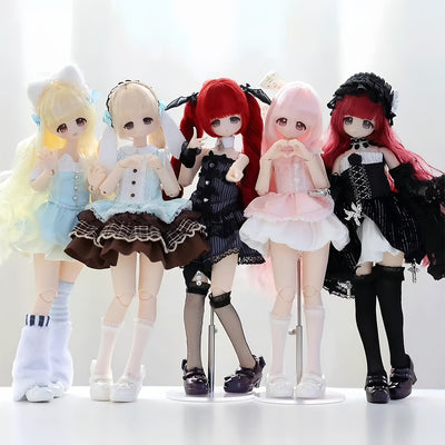 niannyyhouse 1/6 Scale BJD Blind Box XiangXiang Series Action Figure with Clothes Hair, Articulated Mini Figure, Dress-Up Play, Collectible Ornament