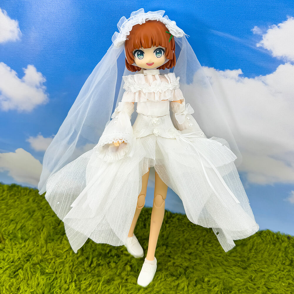 niannyyhouse OB22 OB24 Doll Clothes Wedding Dress Set Action Figure Dr
