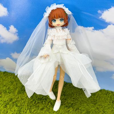 OB22 OB24 Wedding Dress Set: Bridal Gown for 1/6 Dolls – niannyyhouse - view 2