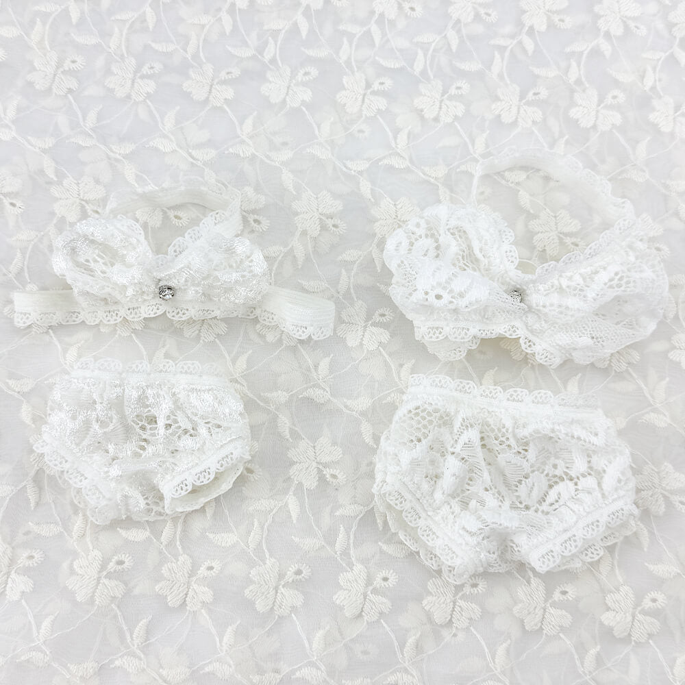 niannyyhouse 1/4 1/3 BJD Doll Lingerie Underwear Set (Top & Panties) - Detail Showcase Angle 10 | niannyyhouse
