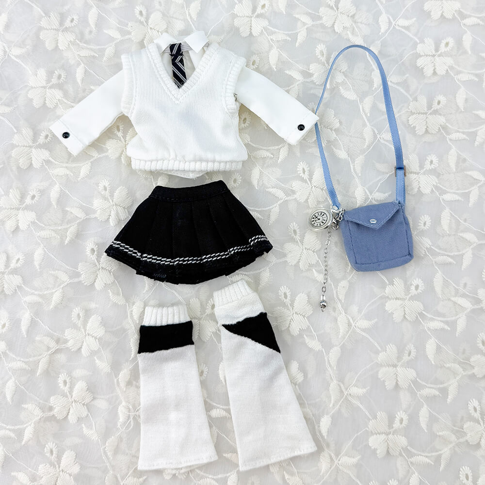 1/12 1/8 BJD Time Messenger Outfit: Vintage Doll Suit Set – niannyyhouse