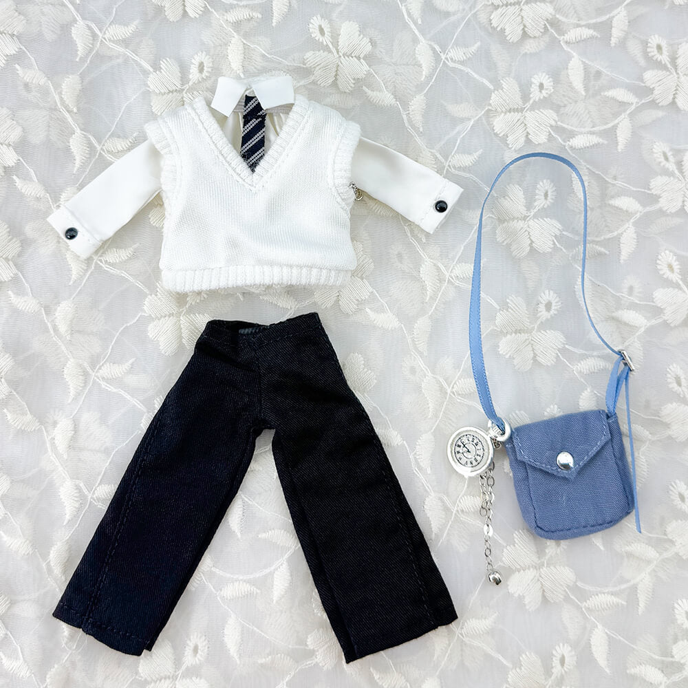 1/12 1/8 BJD Time Messenger Outfit: Vintage Doll Suit Set – niannyyhouse