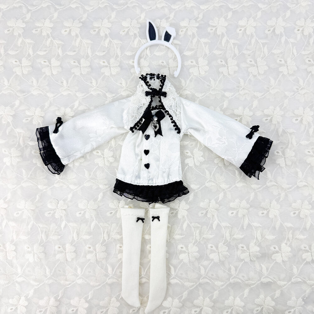 niannyyhouse OB22 OB24 Doll Bunny Girl Cosplay Outfit 3-Piece Set - Packaging & Scale Reference | niannyyhouse