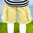 niannyyhouse 1/6 BJD Doll Cargo Shorts Casual Pocket Pants - Detail Showcase Angle 3 | niannyyhouse