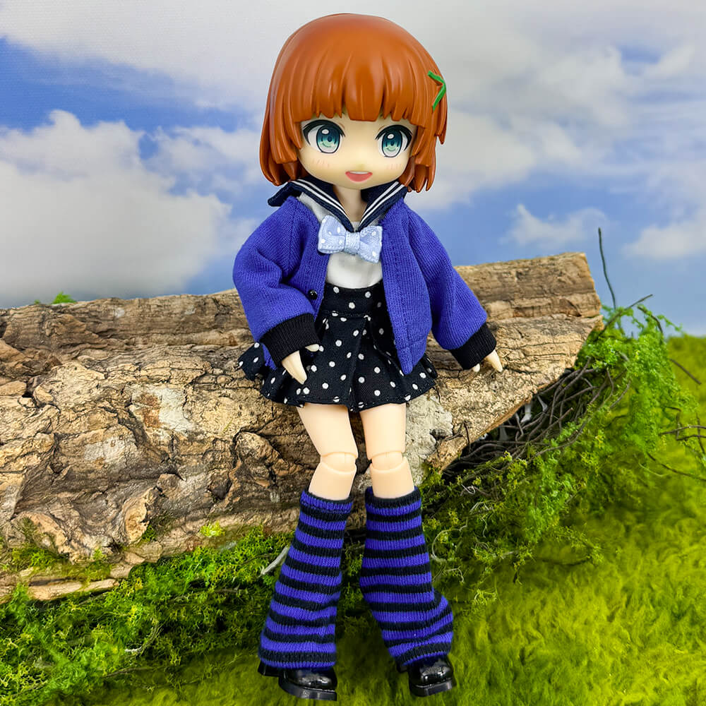 niannyyhouse Large 1/12 BJD Doll Academy Uniform 4-Piece Set (4.7in-5.5in) - Detail Showcase 5 | niannyyhouse