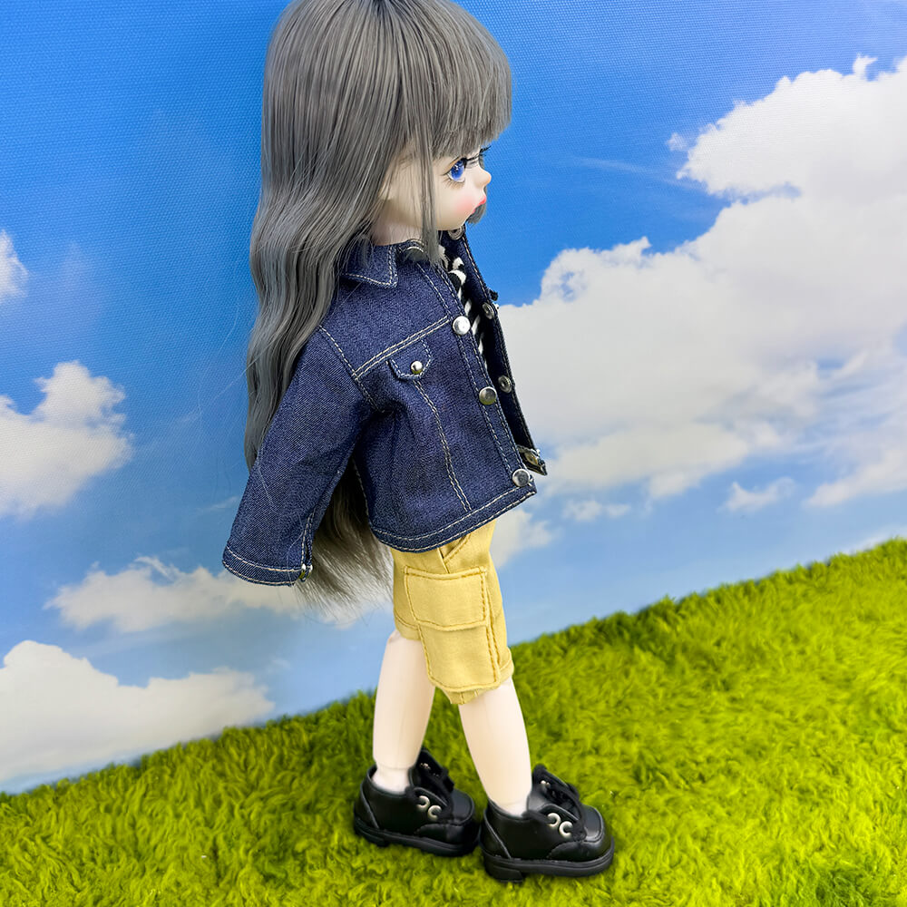 niannyyhouse 1/6 BJD Doll Cargo Shorts Casual Pocket Pants - Detail Showcase Angle 5 | niannyyhouse