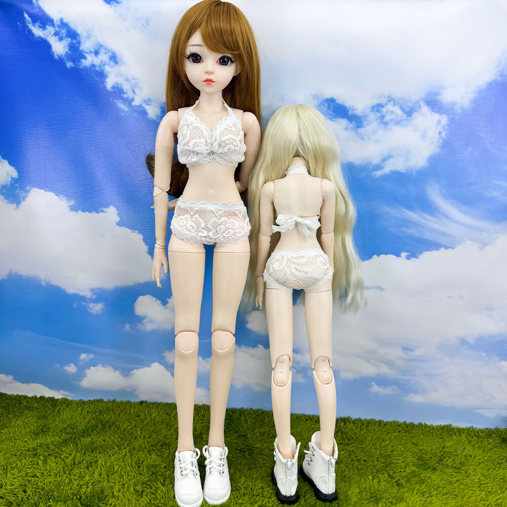 niannyyhouse 1/4 1/3 BJD Doll Lingerie Underwear Set (Top & Panties) - Detail Showcase Angle 4 | niannyyhouse